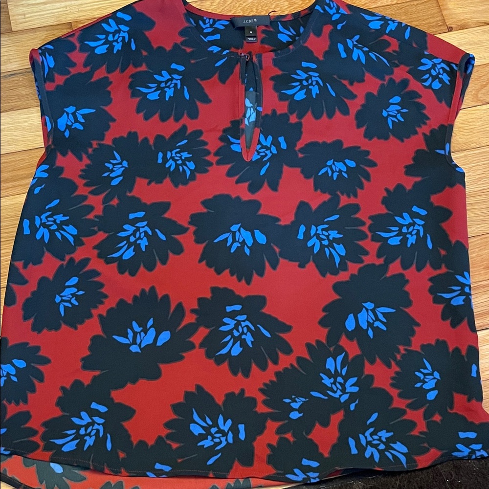 J. Crew firework floral blouse